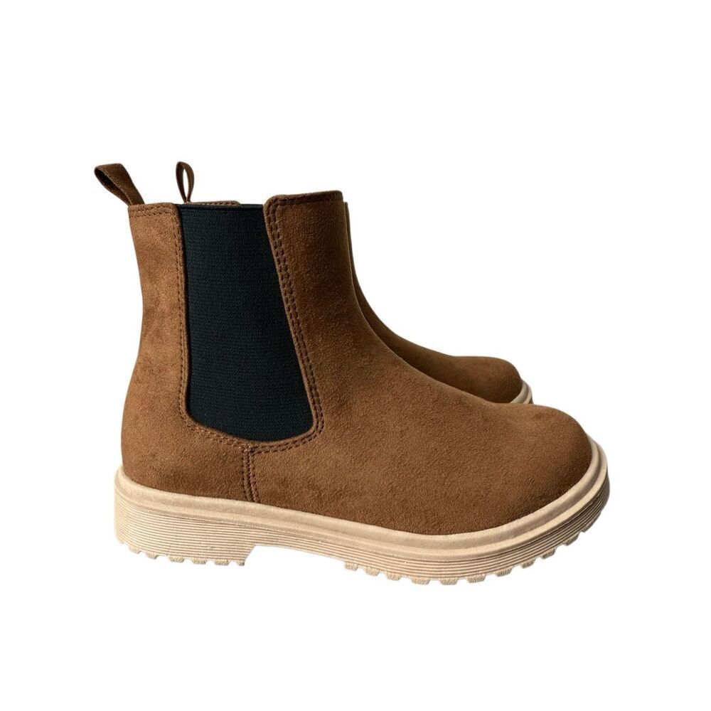 J.Crew Crewcuts Girls' lug-sole boots in brown suede size 13 - Picture 3 of 8